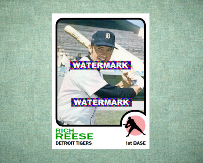 Cards Rich Rteese Rich Reese Detroit Tigers 1973 Style Custom Baseball Art Card | eBay
