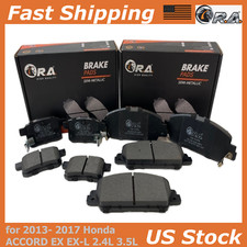 Front Rear Disc Brake Pads for 2013 2014 2015 2016 2017 Honda Accord EX EX-L