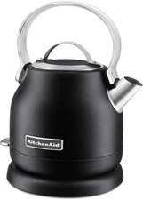New KitchenAid KEK1222BM 1.25 Liter Corded Electric Tea Kettle, Black Matte