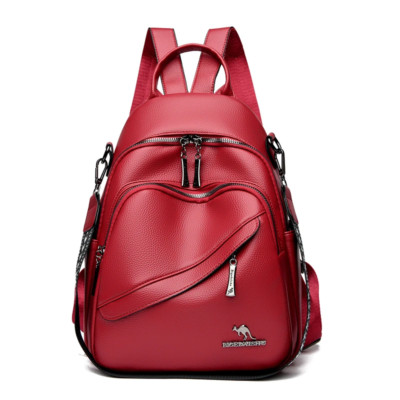 Fashion Backpacks Women Shoulder Bag Simple Rucksack Female Soft Leather Back Pa