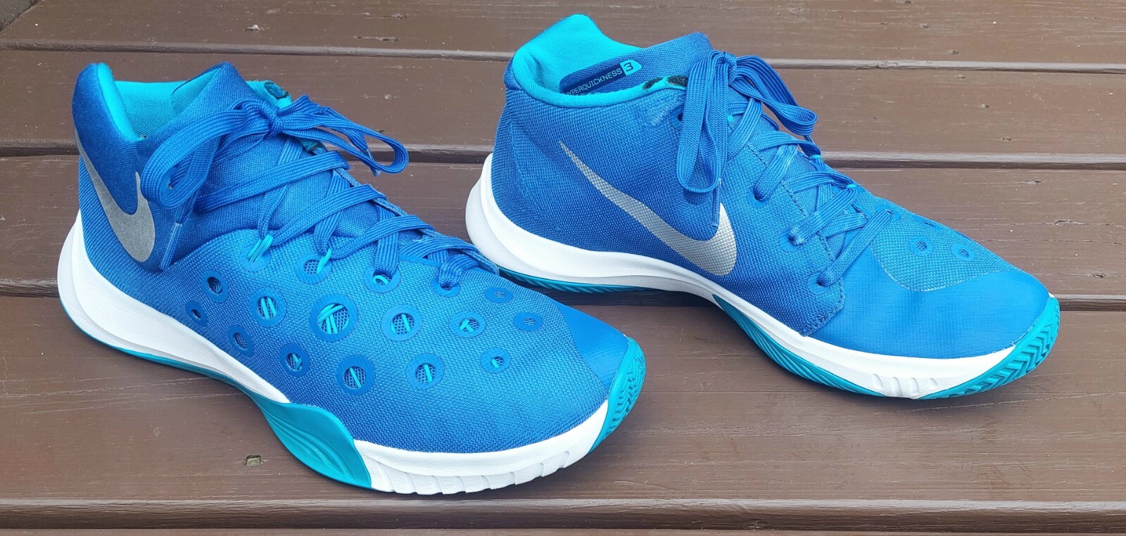 SAOLA Scarpe mid top Nike Zoom Hyperquickness 3 uomo blu e bianco taglia 8 749883 404