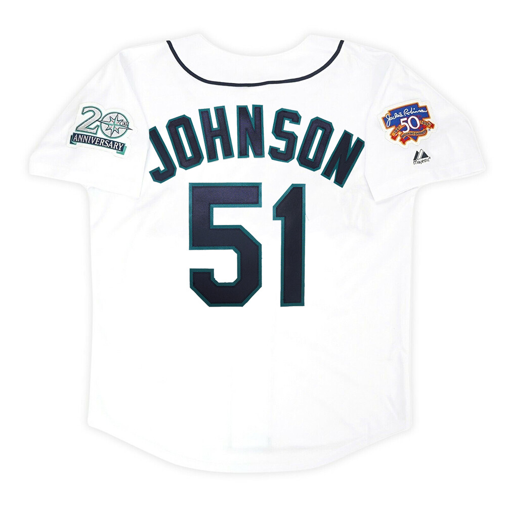 Randy Johnson Seattle Mariners 1997 Men's Home Jersey w/ Jackie
