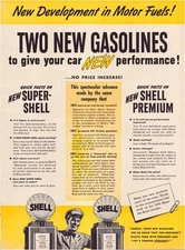 Print Ad Shell 1940 Gasoline Pump Full Page Large Magazine 10.5"x13.5"