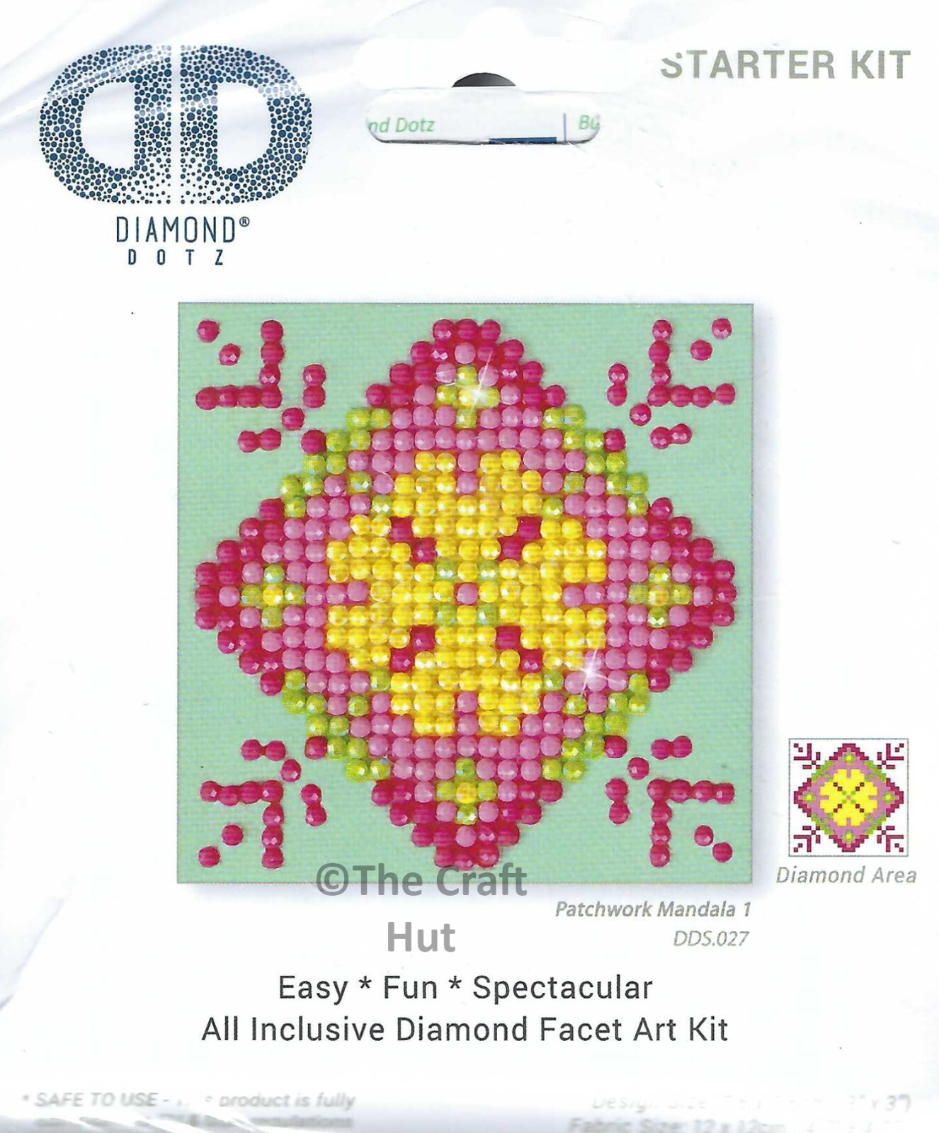 Diamond Dotz Complete Diamond Painting Kit Patchwork Mandala #2 New