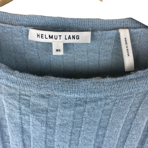 Helmut Lang Ribbed Cashmere Sweater Blue XS - Picture 5 of 6