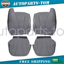 Fit For 1999-02 Chevy Silverado Front Bottom Top Replacement Cloth Seat Cover