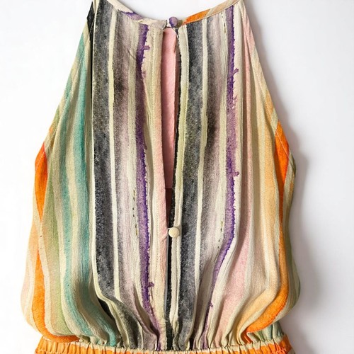 Anthropologie BL-NK LONDON Wide Leg Jumpsuit Sz Small Colorful Stripes Luxe NWT - Picture 10 of 12
