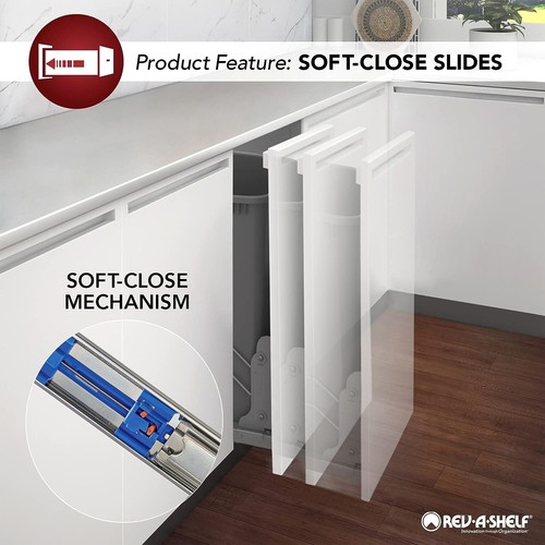 Rev-A-Shelf 448UT-BCSC-5C 5" Kitchen Cabinet Pull Out Organizer w/Utensil Holder - Picture 9 of 9