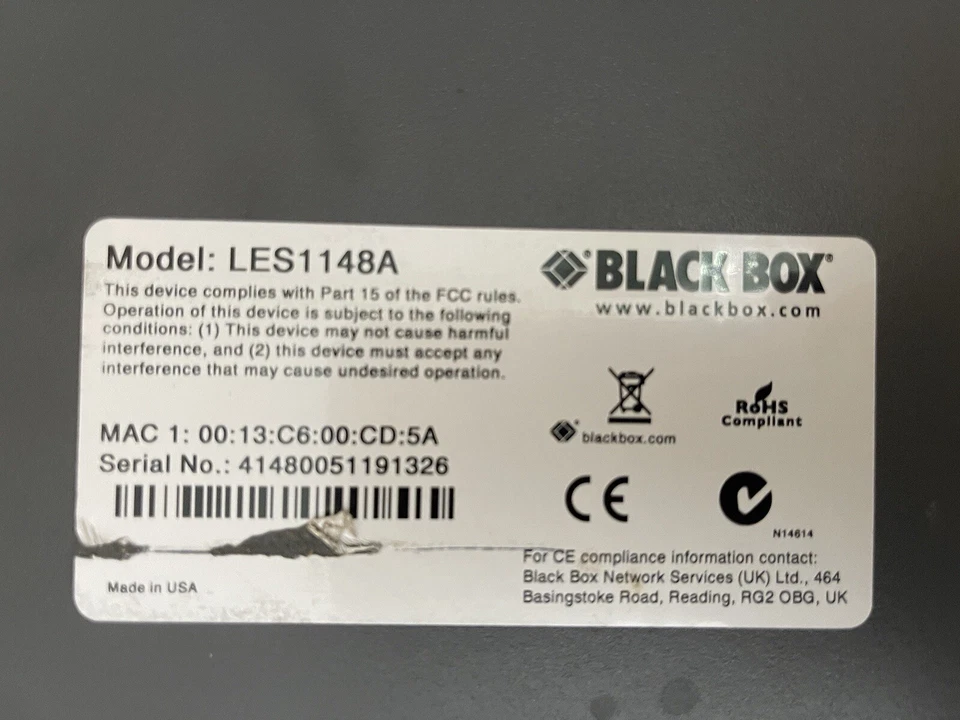 Black Box LES1148A Black Box 1148 Console Server BlackBox 48-Port Console Server - Image 3 of 4