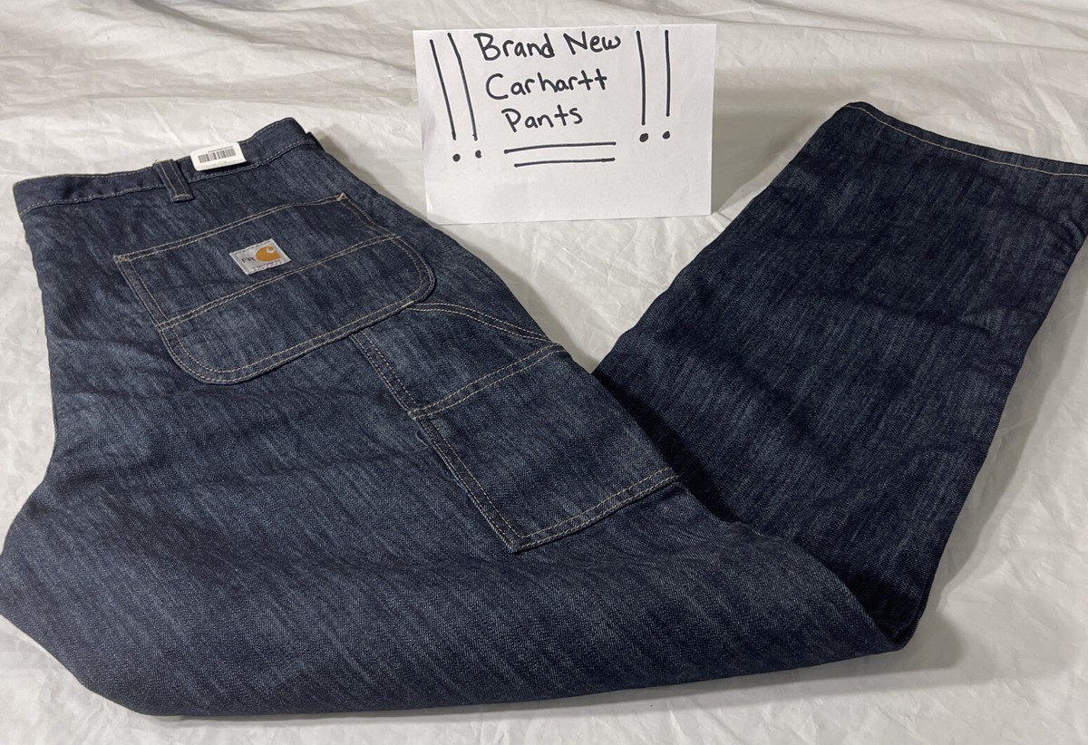 パンツ carhartt FR denim carpenter pants New Carhartt FR FLAME RESISTANT 290-83 Men's 36x36 Stretchy