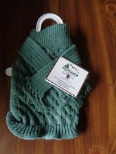 OUTDOOR DOG FASHION PET GREEN SAGE COLOR SCARF SWEATER SIZE EXTRA SMALL  SMALL