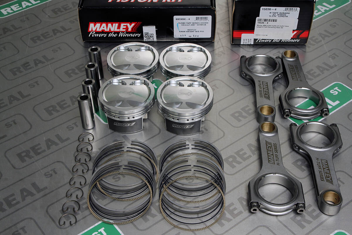 Manley Turbo Tuff Pistons HTuff Rods +2mm for WRX EJ255 75mm Stroke