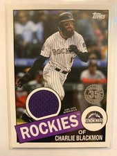 2020 Topps Series 1 Charlie Blackmon 1985 Relic Jersey Card Colorado Rockies