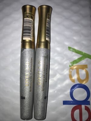 2 Tube Lot BOURJOIS Effet 3D Brilliance 3 Dimension Lip Gloss 76 GRIS HIVERNIC