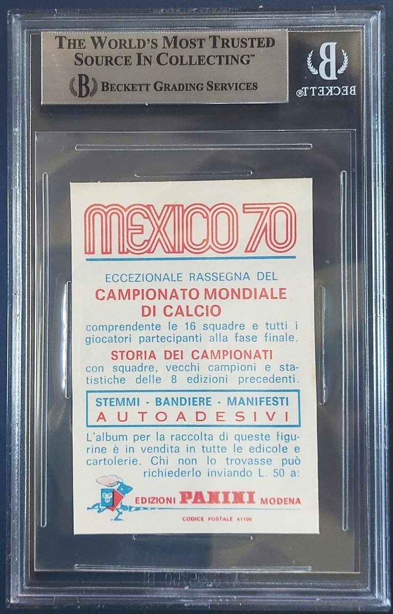 Carte Panini Pelé Mexico 70 Fond Rouge Et Bleu, BSG 7, POP 1, Originale