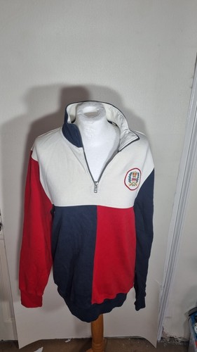Jack Wills Herren 1/4 Zip Pullover Pulli - Größe S rot, weiß und blau - Bild 3 von 15