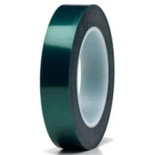 GREEN 1 INCH HIGH TEMPERATURE POWDER COATING POLYESTER SILICONE MASKING TAPE