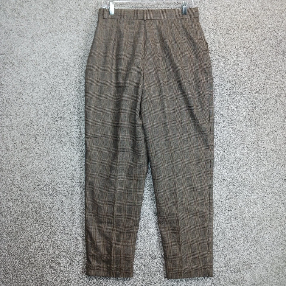 Pantalones de Colección Lord Isaacs Para Mujer Talla 30 Marrón Forrado a Cuadros Lana Carrera Pantalones Foto 4 de 4