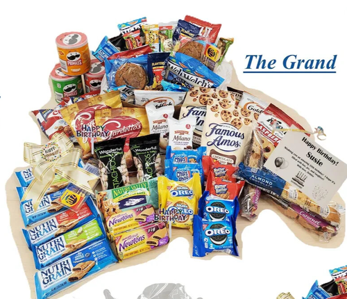 Happy Birthday Gift Basket with Customizable Card, Snack & Candy Mix Personalize - Picture 14 of 15