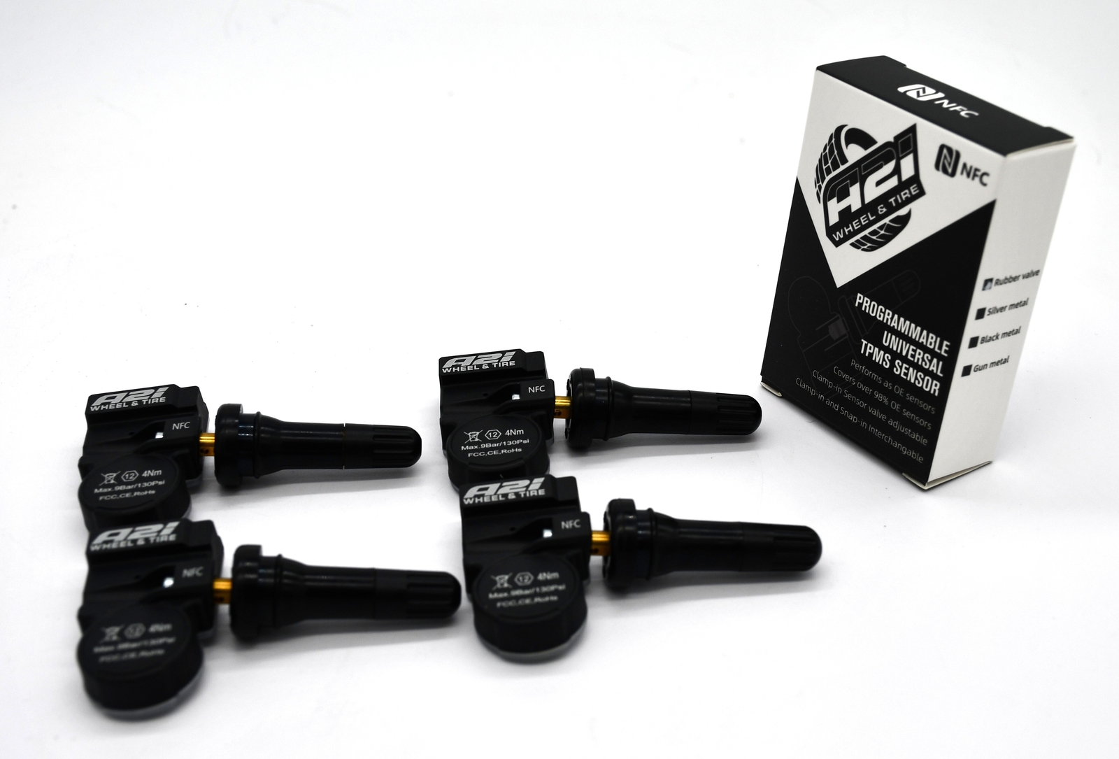 Set 4 TPMS Tire Pressure Sensors 315Mhz Rubber fits 08-09 Mercedes SLR McLaren
