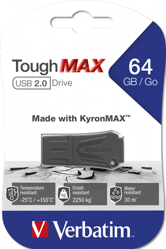 Verbatim ToughMAX USB 2.0 USB-Stick Speicherstick schwarz 16GB 32GB 64GB - Bild 5 von 15