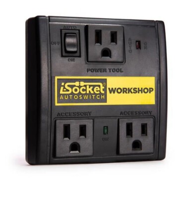 DGC Products IS12W00-BP  I-Socket Autoswitch, 15 amp Auto Dust Switch
