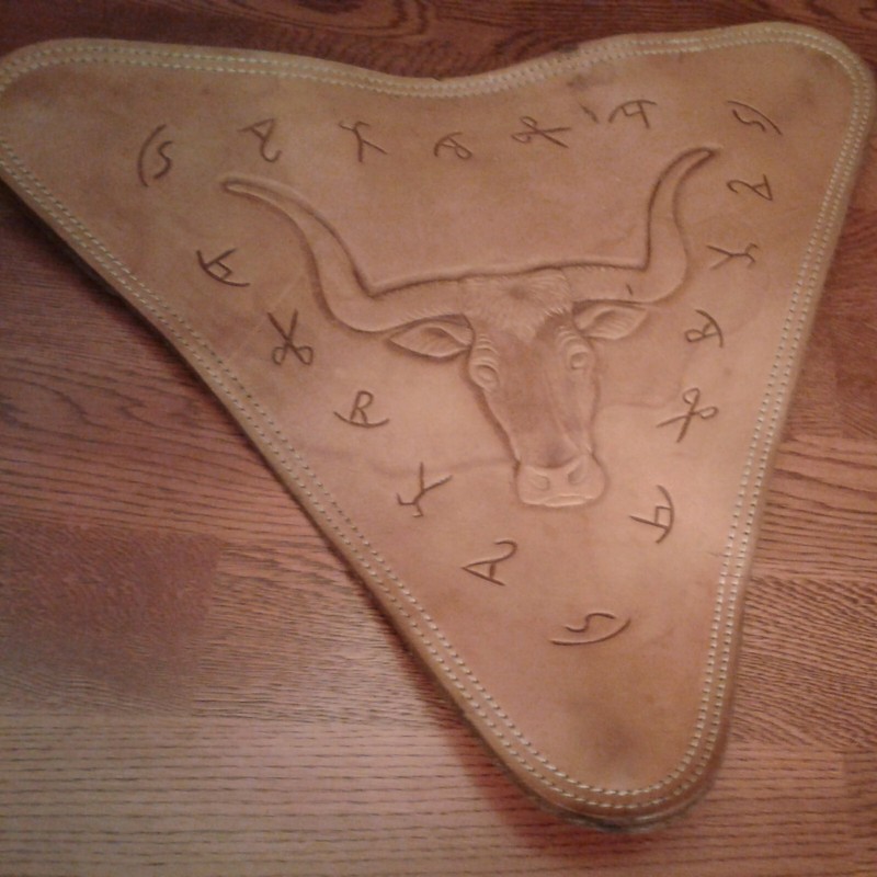 CHAMBER'S PHOENIX GENUINE LEATHER HAND TOOLED REPLACEMENT SEAT ONLY U.S.A.