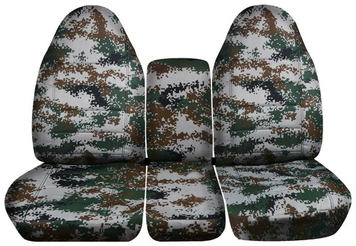 Juego de fundas de asiento delanteras 40-20-40 para camioneta Ford F250 Super Duty 1999-2010 camuflaje - Imagen 11 de 14
