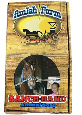 CASE of 12 Amish Farm Animal Soap Pet Shampoo Bar Ranch Hand dog horse cat wash