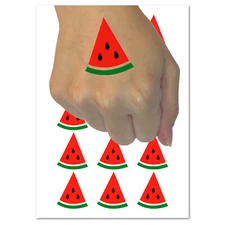 Watermelon Wedge Temporary Tattoo Water Resistant Fake Body Art Set