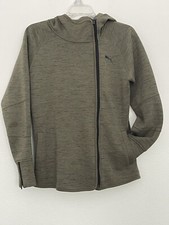 Puma Fashion Hoodie Zip Up Jacket Olive Night Size Small