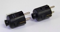 Schutzkontakt Stecker Schwarz 16A 250V 2 StüCk Rev Ritter (12013)