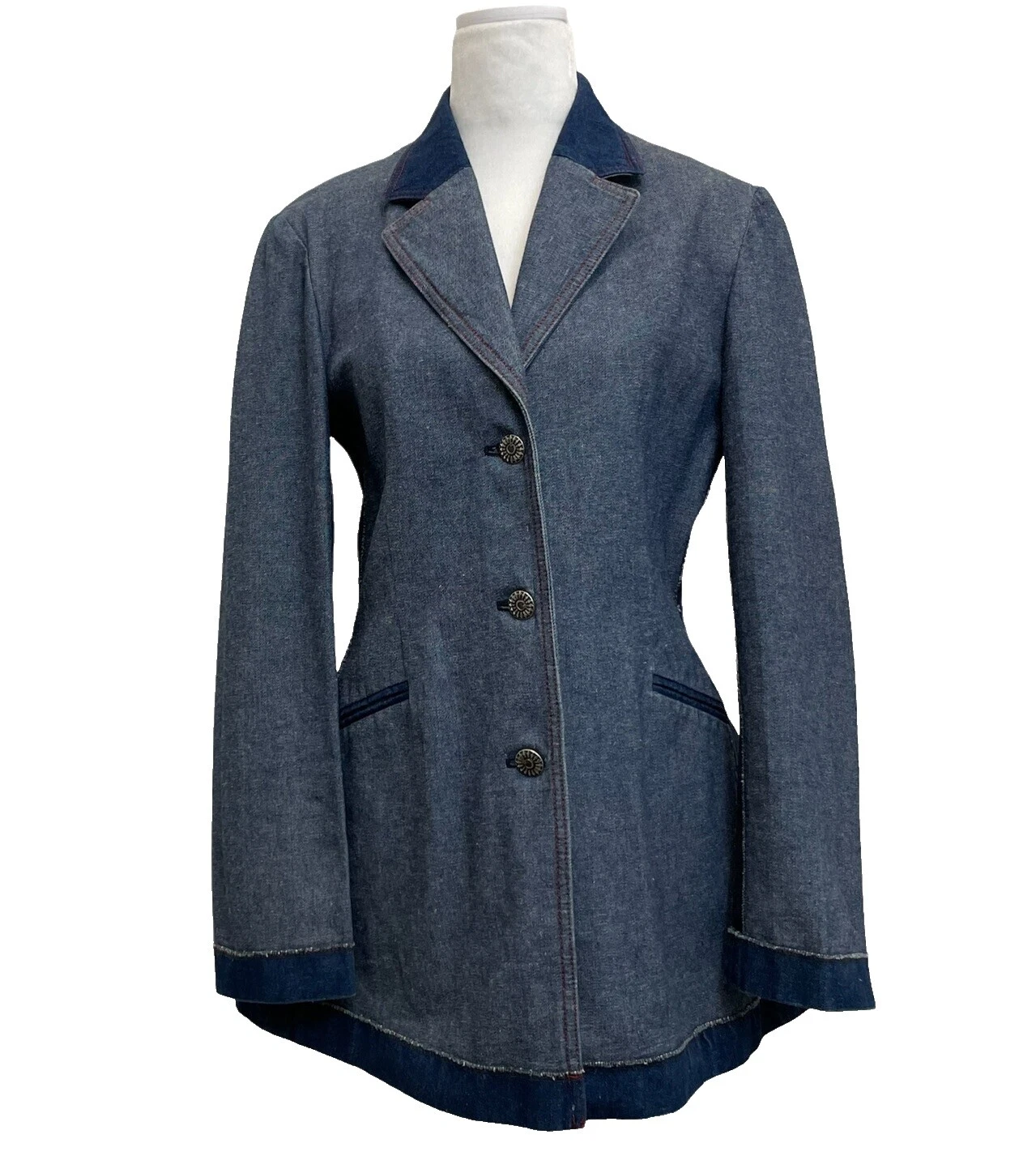Denim Blazer Vintage Coats, Jackets & Vests for Women