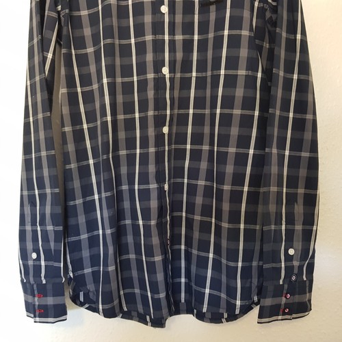 Lambretta Carnaby Street Clothing shirt mens blue checked button SMod Scooter - Picture 10 of 21