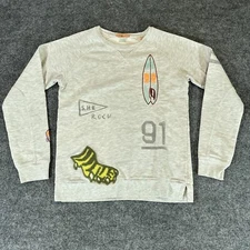 Scotch & Soda Sweatshirt Youth 12 Gray Embroidered Surf Superfine Sunshine 12