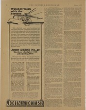 1923 John Deere No. 40 Plow Ad: For use with Fordson Tractor - Moline, Illinois