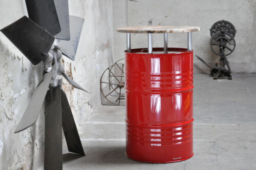 Stehtisch Bartisch aus 200 Liter Fass Ölfass Metallfass Farbe nach Wahl