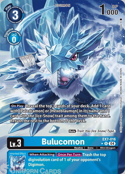 EX7-016 Bulucomon : Rare Alternative Art Digimon Card : EX07: Digimon Liberator