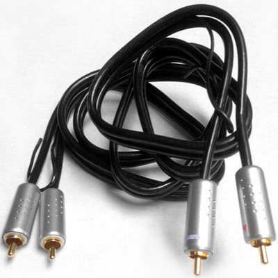 Hama Cartec Black Line - 0,75m 2 Kanal OFC Kupfer RCA Cinchkabel Cinch Kabel 2CH