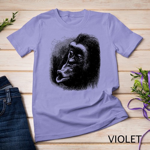 Camiseta Cara de Mono Chimpancé Arte-Vintage Chimpancé Divertida Mono Tanque Unisex - Imagen 14 de 15