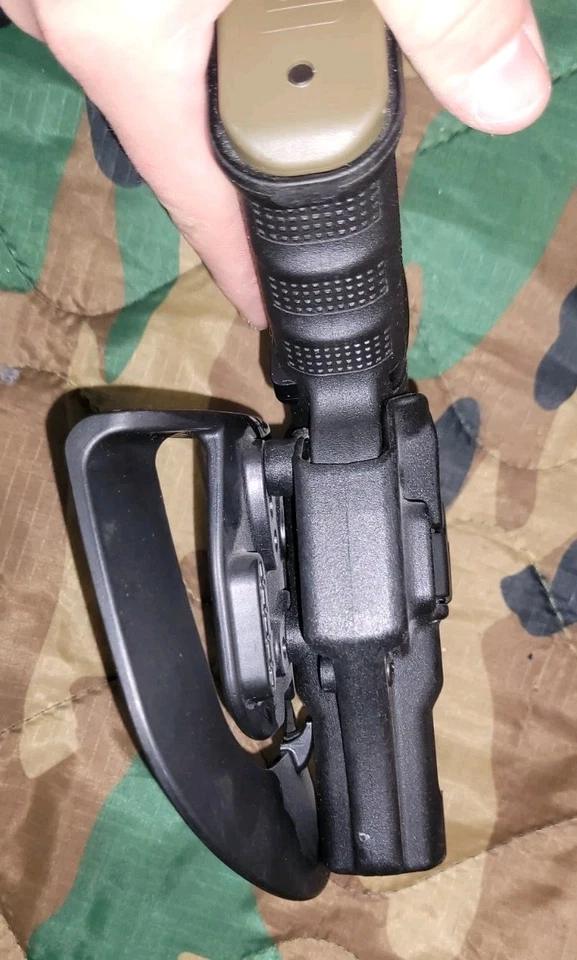 Funda de paleta negra Blackhawk Serpa Glock 19,23,45,19x,25,44 diestro Owb Foto 3 de 4