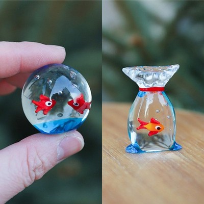 Handcrafted Glass Pocket Fish Figurine Mini Pocket Fish Ornaments Vibrant Fish