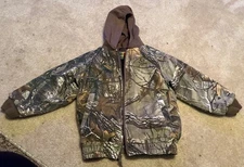 Bass Pro Shops Camo Hooded Jacket Boys Quilted Lining 3T