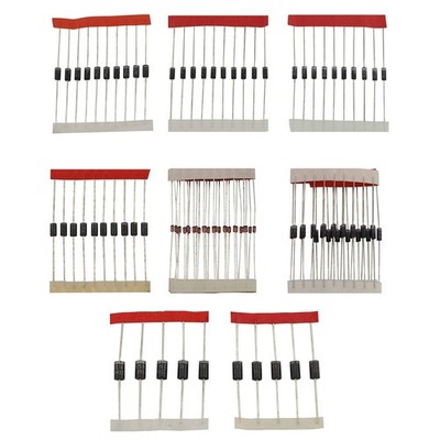 Tegg 100pcs Diode Assorted Kit 8 Values DIY Electronic Components 100 Piece