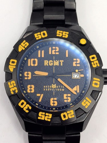 RGMT Field Master Automatic Watch Black Yellow Watch