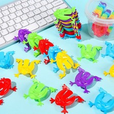 Plastic Jumping Frog Transparent/solid Color Frog Toys Gift Funny Toys
