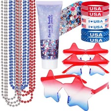 4th of July Outfits  Accessories for Women  Kids, Patriotic Body Glitter, Neck