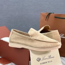 Loro Piana Summer Men's Beige Casual Shoes Free Shipping