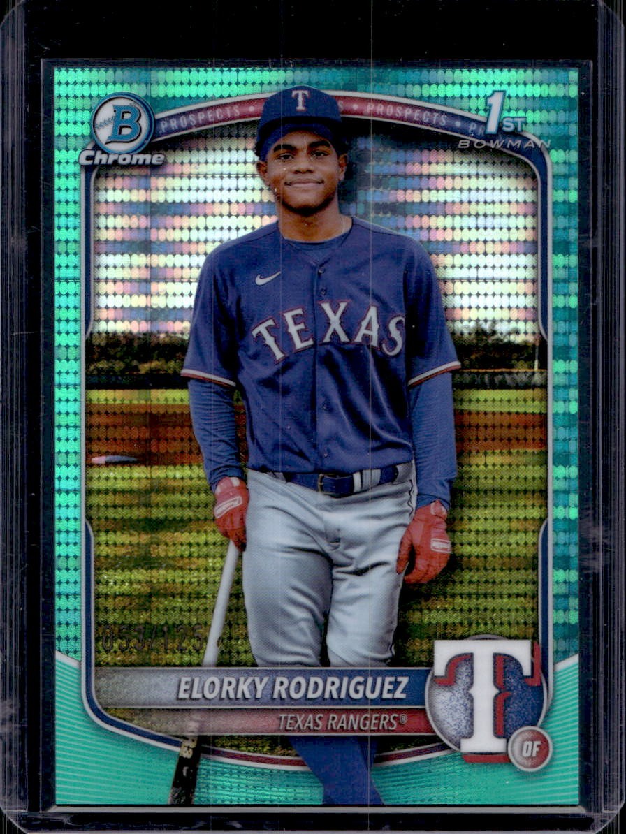 Elorky Rodriguez 2025 Bowman Chrome #BCP-186 Aqua Pulsar Refractor /125