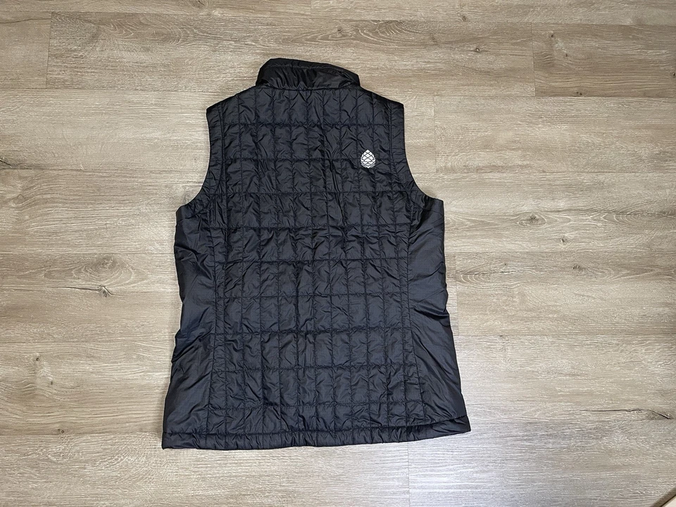 Stio Vest Women Sz M Black Insulated Zip Quilt Puff Mountain Shadow Sewn LOGO - Image 3 of 4